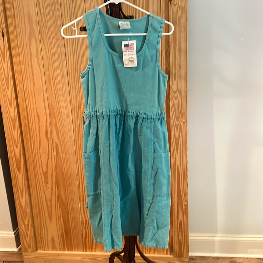 C.M.C Blue Ribbed Tank Dress